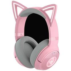 RAZER Kraken Kitty BT V2 sluchátka uzavřená (Over Ear) Bluetooth® stereo Quarz, růžová Redukce šumu mikrofonu regulace hlasitosti Gaming