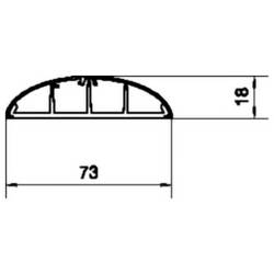 Hager SL1807507021 Podlahový instalační kanál (d x š x v) 2000 x 73 x 18 mm 1 ks antracitová
