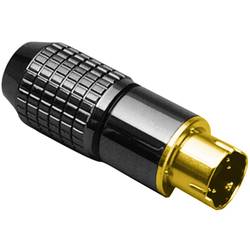 BKL Electronic 0204020 mini DIN konektor zástrčka, rovná Pólů: 6 černá 1 ks