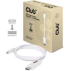 club3D USB-C® / DisplayPort kabelový adaptér USB-C ® zástrčka, Konektor DisplayPort 1.20 m bílá CAC-1517 Kabel DisplayPort