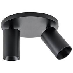 Deko Light 348254 Can Tilt rund, 2x 7,5 W GU10, Schwarz Stropní svítidlo GU10 7.5 W černá