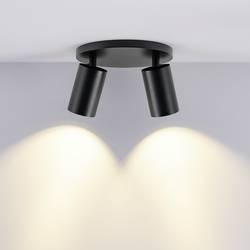 Deko Light 348254 Can Tilt rund, 2x 7,5 W GU10, Schwarz Stropní svítidlo GU10 7.5 W černá