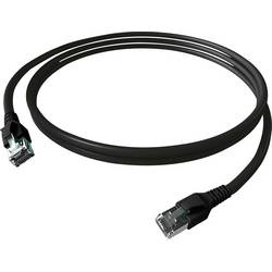 Easylan CP1KSBSBS0010 RJ45 síťové kabely, propojovací kabely CAT 6A S/FTP 1.00 m černá dvoužilový stíněný, bez halogenů, samozhášecí 1 ks