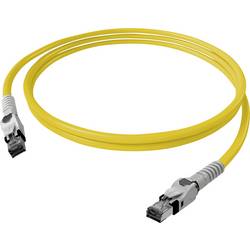 Easylan CP1OYMSMS0005 RJ45 síťové kabely, propojovací kabely CAT 6A S/FTP 0.50 m žlutá dvoužilový stíněný, bez halogenů, samozhášecí 1 ks
