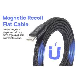Renkforce USB kabel USB 2.0 USB-C ® zástrčka, USB-C ® zástrčka 1.00 m černá S magnetickým vinutím RF-6871988