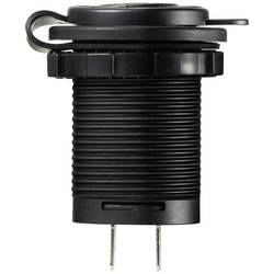 TRU COMPONENTS TC-12114140 USB a + USB C® podsvícená vestavná zásuvka, modrá LED, kulatá Množství: 1 ks
