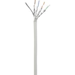 Renkforce RF-5047492 RJ45 síťové kabely, propojovací kabely CAT 6A S/FTP 1.00 m šedá samozhášecí 1 ks
