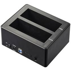 Renkforce RF-5576398 USB 3.2 (Gen 1x1) SATA 2 porty dokovací stanice pro pevný disk 2.5 palec, 3.5 palec s funkcí klonování, s funkcí mazání