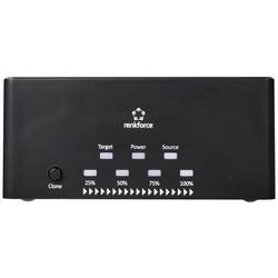 Renkforce RF-5576398 USB 3.2 (Gen 1x1) SATA 2 porty dokovací stanice pro pevný disk 2.5 palec, 3.5 palec s funkcí klonování, s funkcí mazání