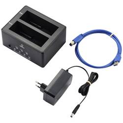Renkforce RF-5576398 USB 3.2 (Gen 1x1) SATA 2 porty dokovací stanice pro pevný disk 2.5 palec, 3.5 palec s funkcí klonování, s funkcí mazání