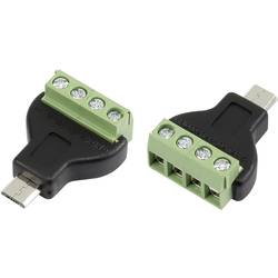 TRU COMPONENTS MN-USB4M USB konektor se šroubovým přípojem zástrčka, rovná Micro USB Konektor Typ: B Množství: 1 ks