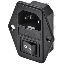 TRU COMPONENTS TC-10088400 IEC zástrčka C13/C14 C14 zástrčka, vestavná rovná Počet kontaktů: 3 10 A černá 1 ks