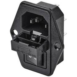 TRU COMPONENTS TC-10088400 IEC zástrčka C13/C14 C14 zástrčka, vestavná rovná Počet kontaktů: 3 10 A černá 1 ks
