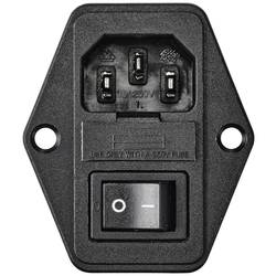 TRU COMPONENTS TC-10088400 IEC zástrčka C13/C14 C14 zástrčka, vestavná rovná Počet kontaktů: 3 10 A černá 1 ks