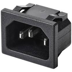 TRU COMPONENTS TC-10088384 IEC zástrčka C13/C14 C14 zástrčka, vestavná rovná Počet kontaktů: 3 10 A černá 1 ks