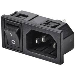TRU COMPONENTS TC-10088392 IEC zástrčka C13/C14 C14 zástrčka, vestavná rovná Počet kontaktů: 3 10 A černá 1 ks