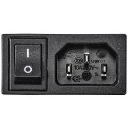 TRU COMPONENTS TC-10088392 IEC zástrčka C13/C14 C14 zástrčka, vestavná rovná Počet kontaktů: 3 10 A černá 1 ks