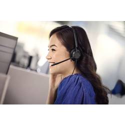 Jabra Engage 40 Headset otevřená (On Ear) kabelová stereo černá Redukce šumu mikrofonu, Potlačení hluku headset, regulace hlasitosti, Vypnutí zvuku mikrofonu