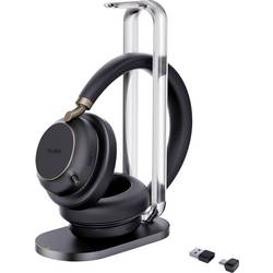 Yealink BH 76 Plus Headset otevřená (On Ear) Bluetooth® černá Potlačení hluku Indukce telefon