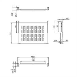 Value 26.99.0402 19 palec rack 1 U černá