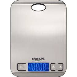VOLTCRAFT TS-5000/1-Alu váha na dopisy TS-5000/1-Alu Max. váživost 5 kg Rozlišení 1 g na baterii nerezová ocel