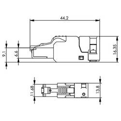 Telegärtner 100023052, RJ45 konektor, zástrčka, 1 ks
