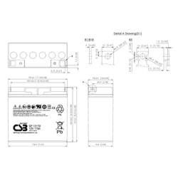 CSB Battery GP 12170 Standby USV GP12170I1 olověný akumulátor 12 V 17 Ah olověný se skelným rounem (š x v x h) 181 x 167 x 76 mm šroubované M5 bezúdržbové,