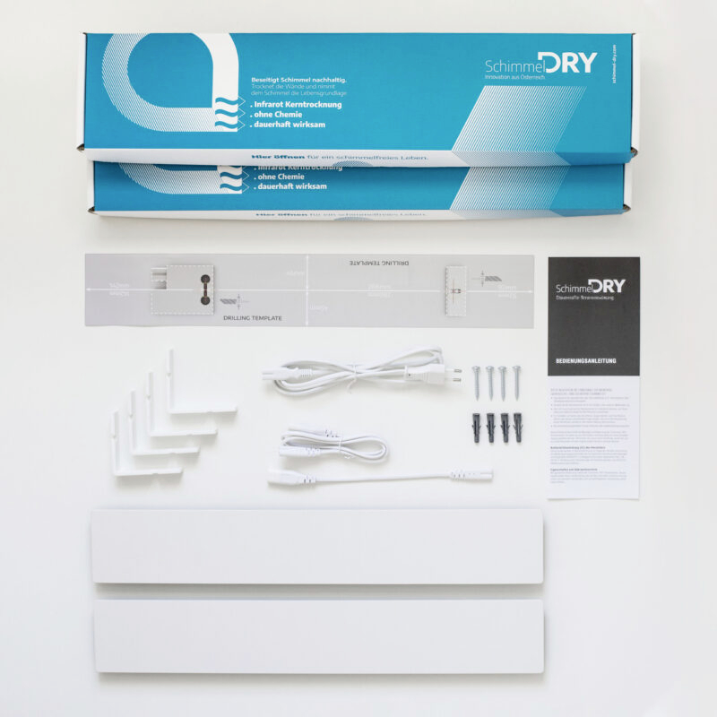 Schimmel-DRY DH-WHI-SDRY-SET odvlhčovač stěn / odstraňovač plísně, M1+M2, bílá