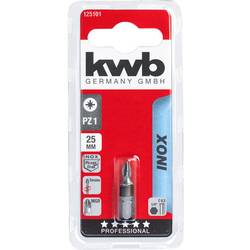 kwb 125101 křížový bit Pohon (šroubovák): 1/4 (6,3 mm) Typ zakončení: křížový PZ PZ 1