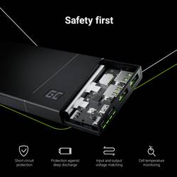 Green Cell GC PowerPlay10S powerbanka Li-Pol, 10000 mAh, Quick Charge 3.0, Dodávka energie, USB-A, USB-C®, černá