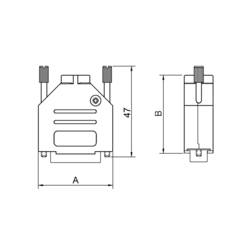 encitech DTZK25-K 6560-0105-03 D-SUB pouzdro Pólů: 25 celokov 180 ° metalická 1 ks