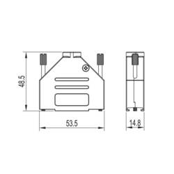 encitech DTZK-25-HI-K 6560-0705-03 D-SUB pouzdro Pólů: 25 celokov 180 ° stříbrná 1 ks