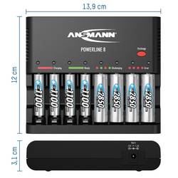 Ansmann Powerline 8 nabíječka akumulátorů NiCd, NiMH AAA, AA