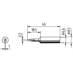 Ersa 0832CDLF pájecí hrot dlátový, rovný Velikost hrotů 2.2 mm Obsah 1 ks