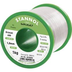 Stannol Ecology TC bezolovnatý pájecí cín cívka Sn99,3Cu0,7 REL0 1000 g 1 mm