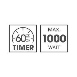 GourmetMaxx Heißluft-Fritteuse 2,3l 1000W schwarz horkovzdušná fritéza 1000 W černá