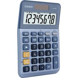Casio MS-80E stolní kalkulačka, displej (počet míst) 8, solární napájení, modrá