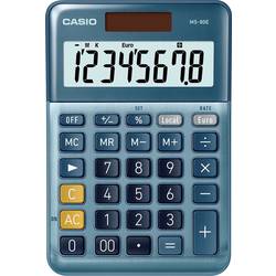 Casio MS-80E stolní kalkulačka, displej (počet míst) 8, solární napájení, modrá
