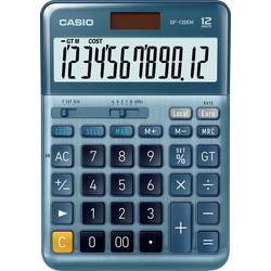 Casio DF-120EM stolní kalkulačka, displej (počet míst) 12, solární napájení, modrá