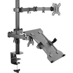 SpeaKa Professional SP-MM-302 rameno na monitory 2 Displej: (s) 33,0 cm (13) - 81,3 cm (32) černá otočný, nastavitelná výška, naklápěcí, nakláněcí