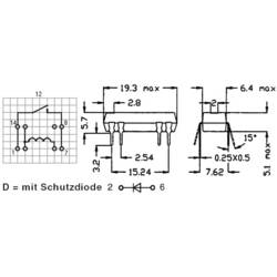 StandexMeder Electronics DIP24-1A72-12D relé s jazýčkovým kontaktem 1 spínací kontakt 24 V/DC 1 A 10 W DIP-8