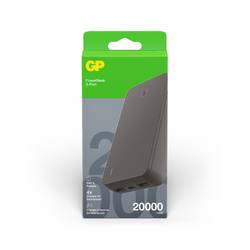 GP B+ powerbanka Li-Pol, 20000 mAh, USB-A, USB-C®, šedá, Indikátor stavu