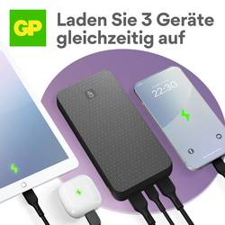 GP B+ powerbanka Li-Pol, 20000 mAh, USB-A, USB-C®, šedá, Indikátor stavu