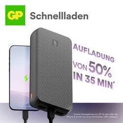 GP B+ powerbanka Li-Pol, 20000 mAh, USB-A, USB-C®, šedá, Indikátor stavu