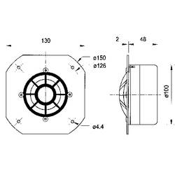 Visaton DSM 50 FFL - 8 Ohm 2 palec 50 cm reproduktor 120 W 8 Ω