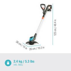 GARDENA EasyCut 23/18V P4A Ready-To-Use-Set strunová sekačka + akumulátor, vč. nabíječky 18 V