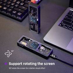 Dockcase USB-C® dokovací stanice DPR71S-EB Vhodné pro značky (dokovací stanice pro notebook): univerzální Integrovaný displej, vč. funkce nabíjení, napájení