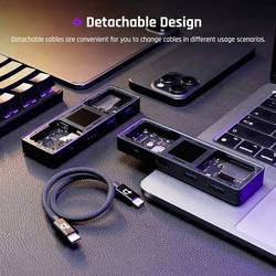 Dockcase USB-C® dokovací stanice DPR71S-EB Vhodné pro značky (dokovací stanice pro notebook): univerzální Integrovaný displej, vč. funkce nabíjení, napájení