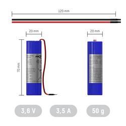Ansmann 1S1P Akkupack 1x 18650 Kabel Li-Ion 3.63V 3500mAh Akupack x Li-Ion 3.63 V 3500 mAh
