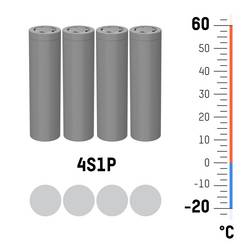 Ansmann 4S1P Akkupack 4x 18650 Kabel Li-Ion 14.4V 2600mAh Block Akupack 4 x Li-Ion 14.4 V 2600 mAh